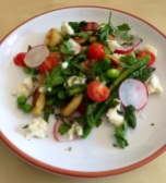 Pan-Fried Gnocchi with Peas, Broad Beans and Gorgonzola